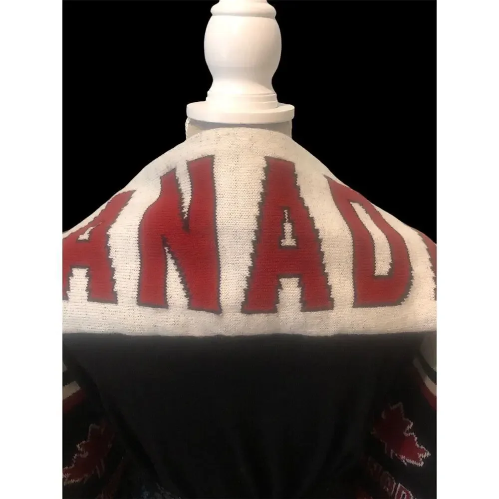 Team Canada Knit Hockey Fan Scarf Reversible